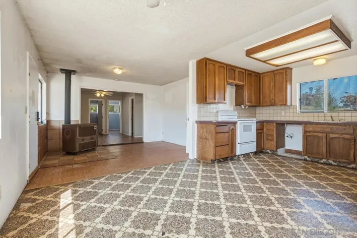 And kitchen and living room in main house