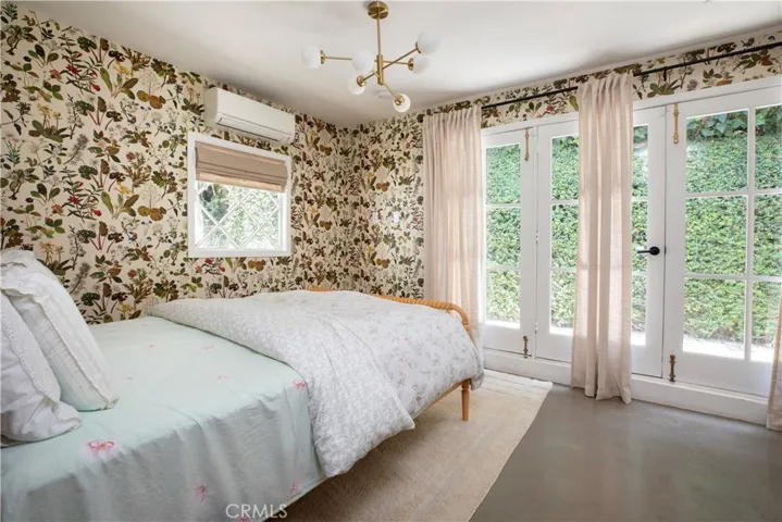  En suite with privacy and French doors.