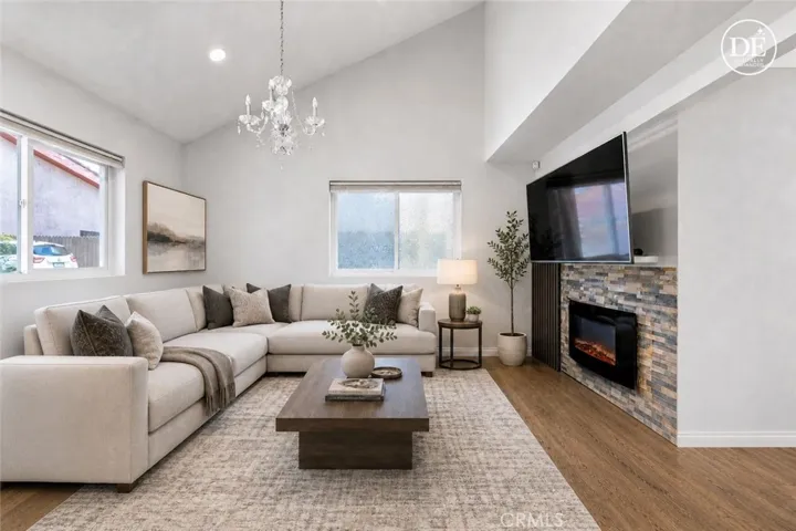 Living Room virtually staged.
