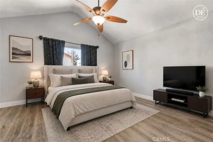 Primary Bedroom virtually staged.