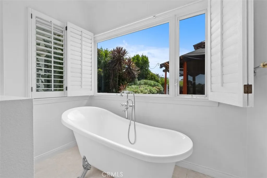 Private soaking tub.