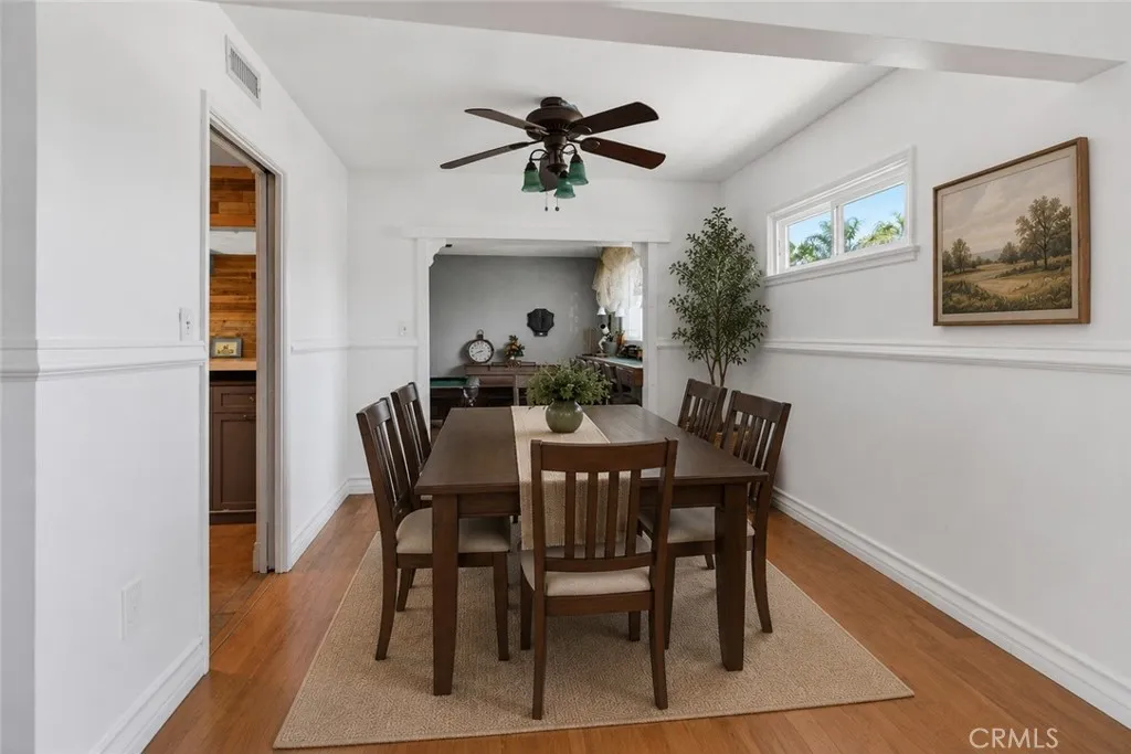 Virtually staged formal dining room
