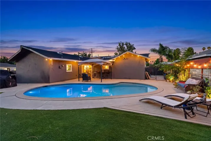 The magical backyard comes alive after sunset!