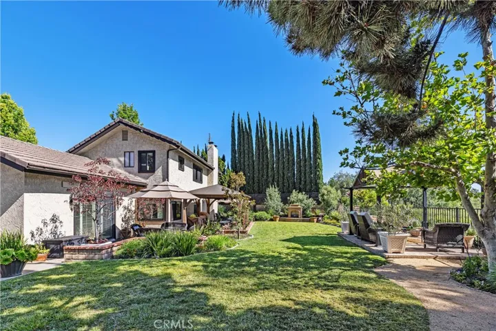 Expansive upper section of rear yard