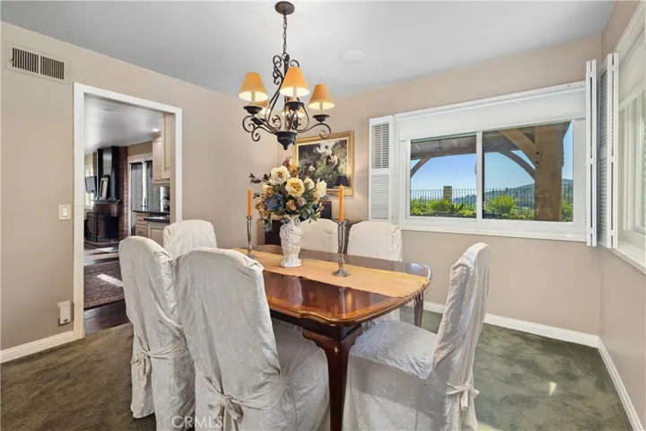 This second dining room is more intimate for casual dining
