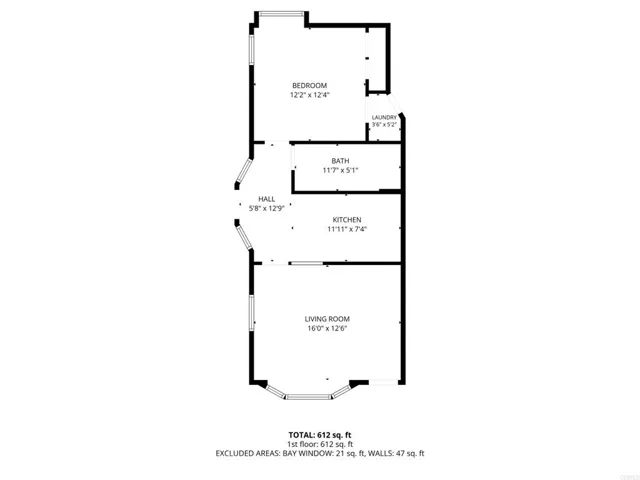 Front - 1 bedroom-1 bathroom Unit