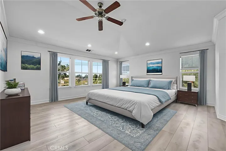 virtually staged & digitally altered -  Primary Bedroom