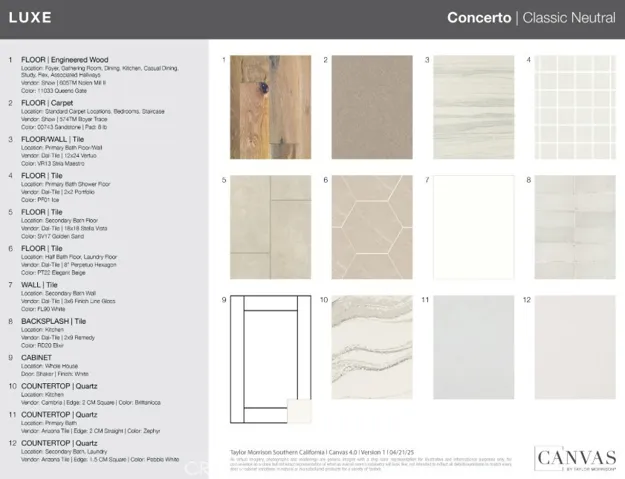 204 Briar Moon design selections! This home is currently under construction and selections are subject to change.
