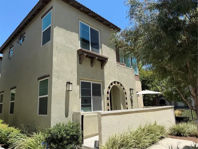 Side view of the front of house