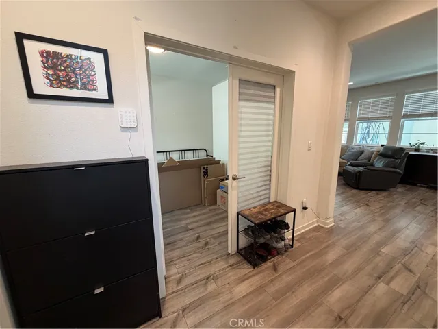 Entry way to downstairs bedroom