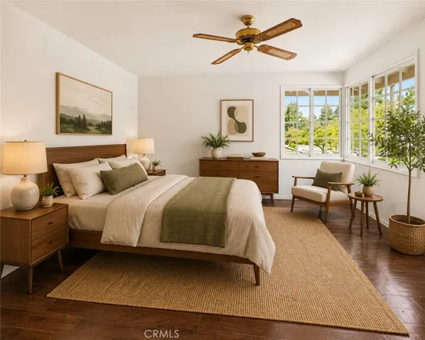 primary bedroom- virtually staged