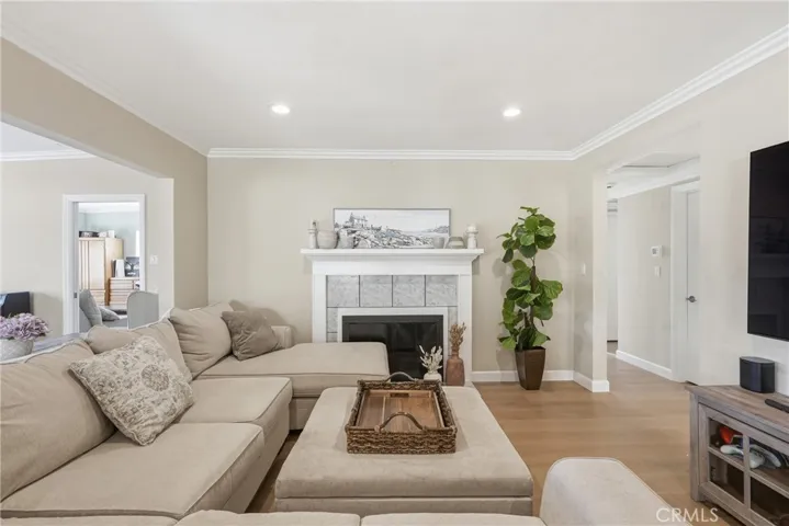Gas fireplace, formal living area