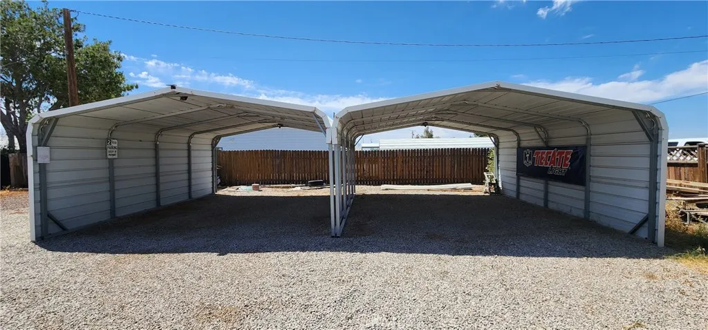 Double carports provide covered parking for multiple vehicles or toys