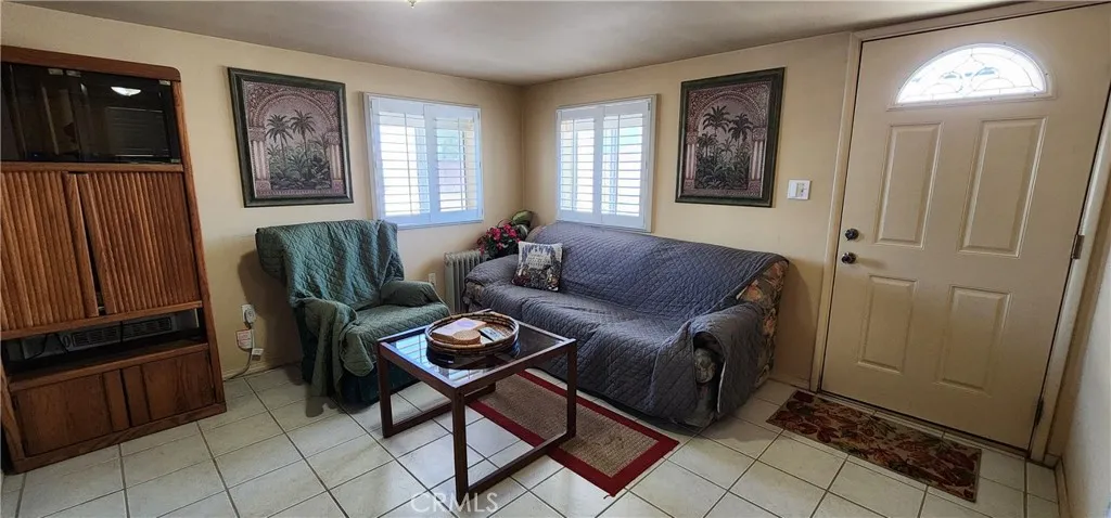 Casita front entryway and living room