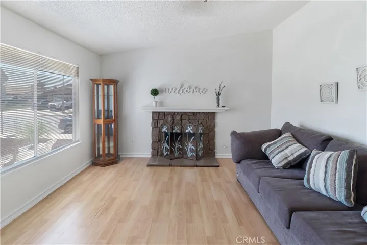 Living Room With Cozy Fireplace