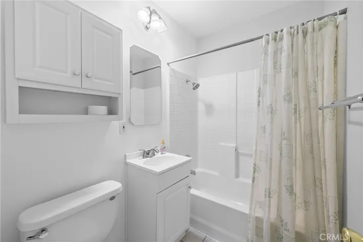 bathroom off living room area