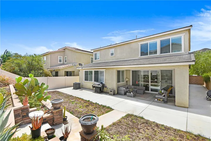 Back yard and covered patio