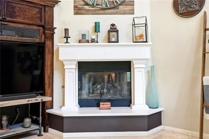 Living room fireplace
