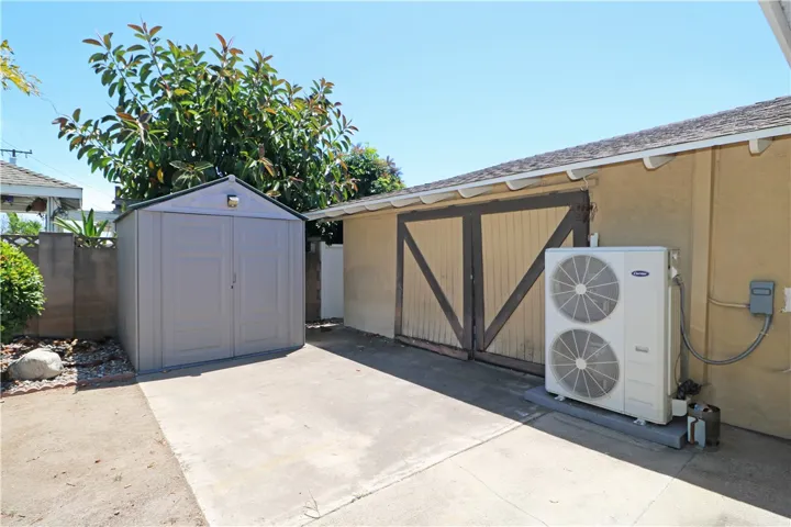 Storage shed.