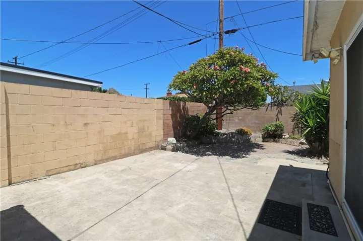 Spacious side yard.