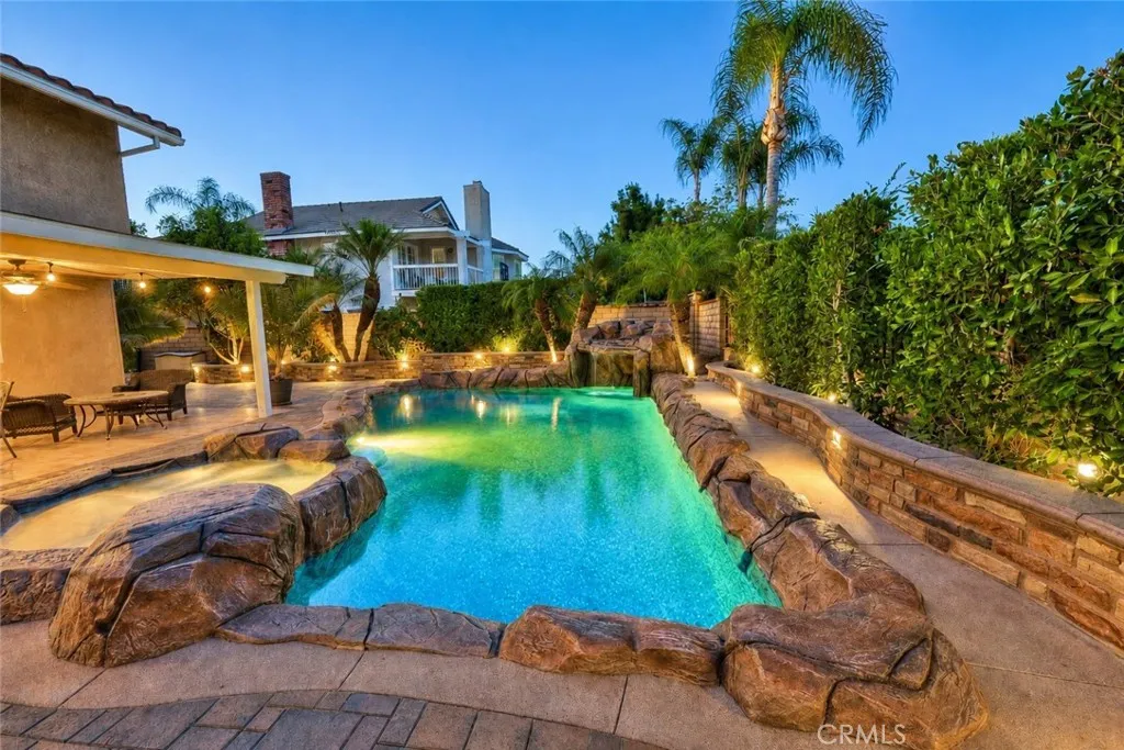 Beautiful rock pool with spa