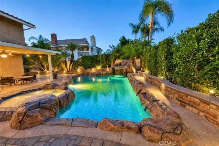 Beautiful rock pool with spa