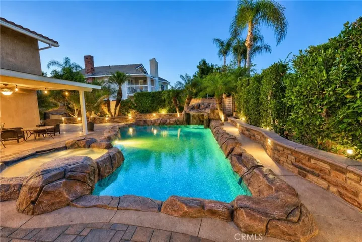 Beautiful rock pool with spa