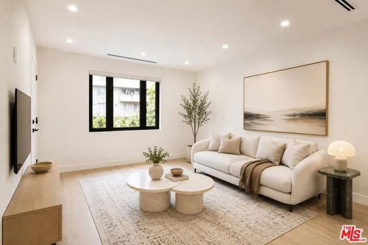 Virtually staged living room