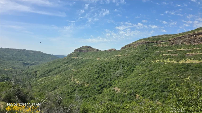 Looking down Little Butte Creek Canyon from roadway