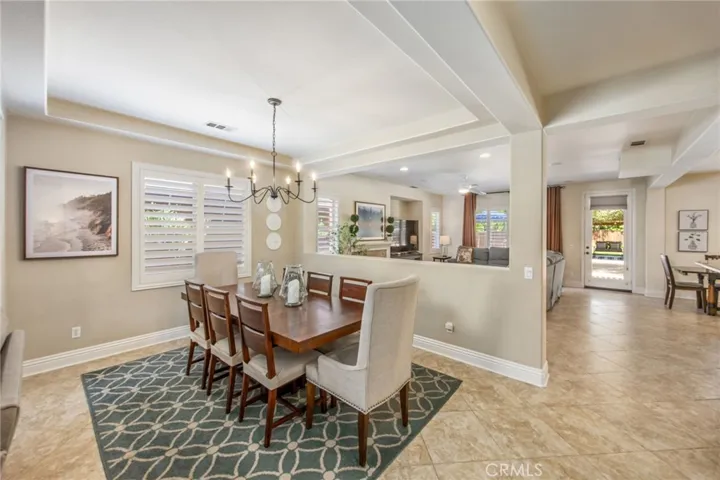 Well-appointed dining room designed for both casual dining and special occasions