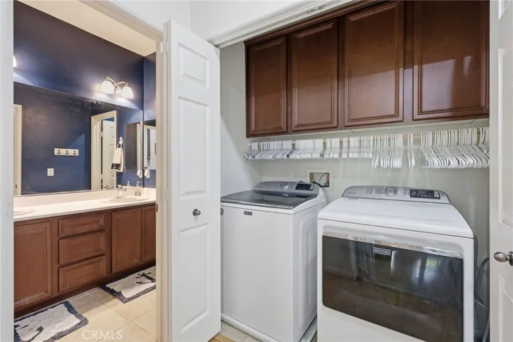 Upstairs laundry area
