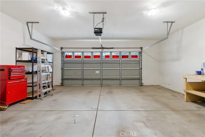 Clean finished large 2 car garage