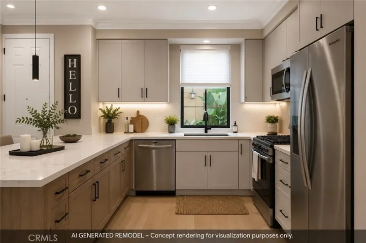 Kitchen remodel AI generated