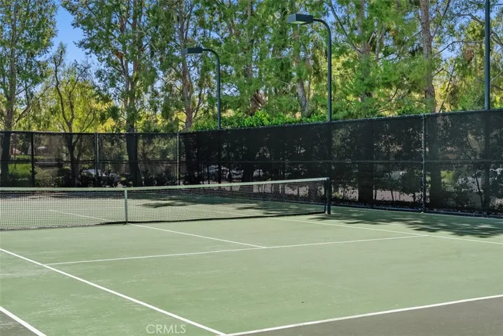 Tennis court across the street