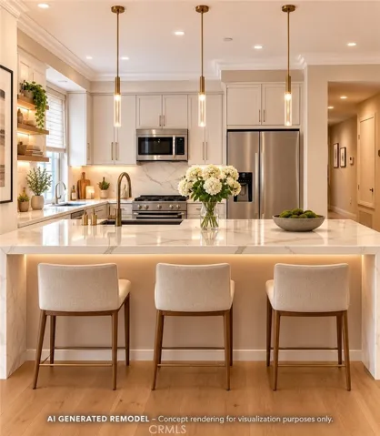 Kitchen remodeled AI generated