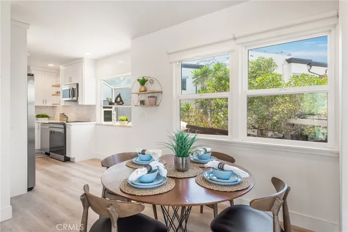 Dining area bathed in natural light