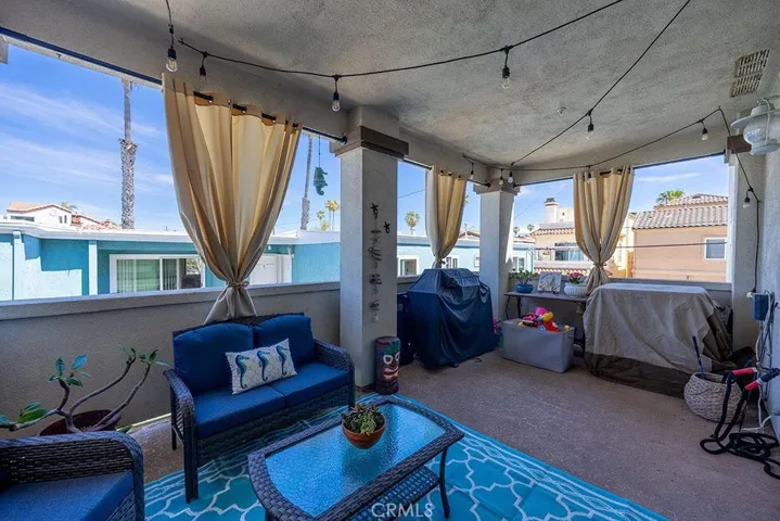 large covered patio living space