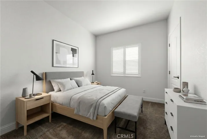 Guest bedroom virtually staged.