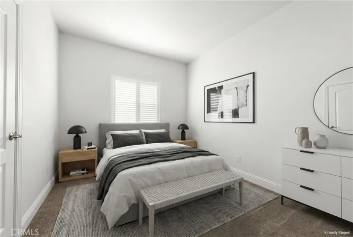 Guest bedroom virtually staged.