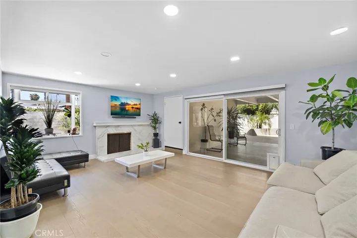 Living area flows out seamlessly to the private backyard