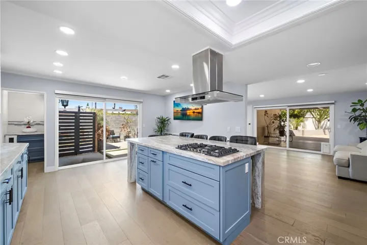 Kitchen is open to living area