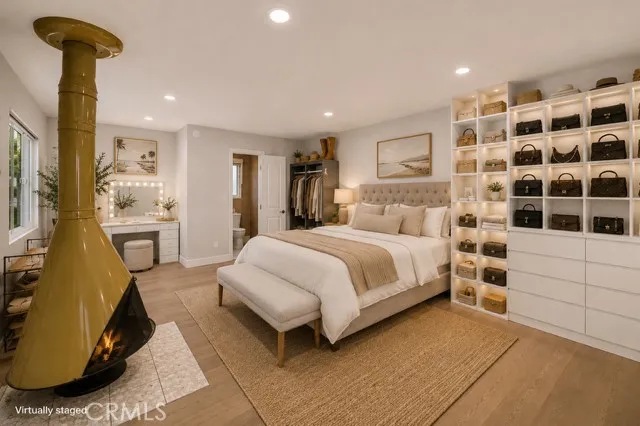 Upstairs retreat with private half bath.
Virtually staged.