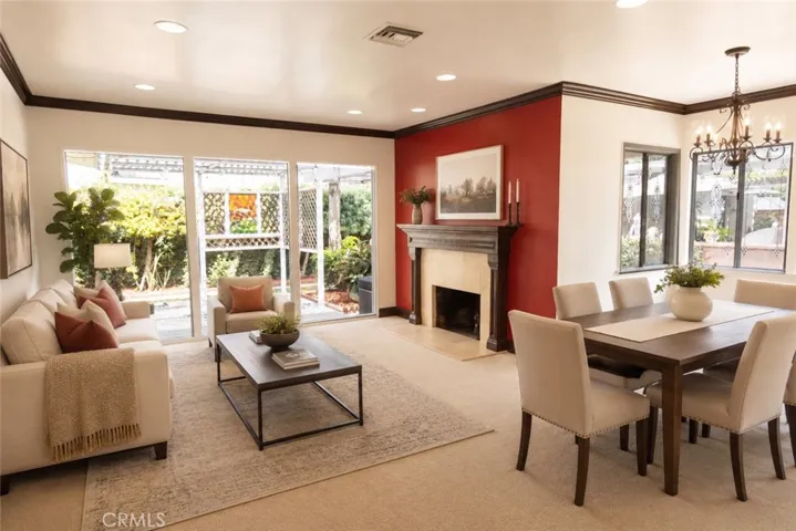 Warm Living room Staged