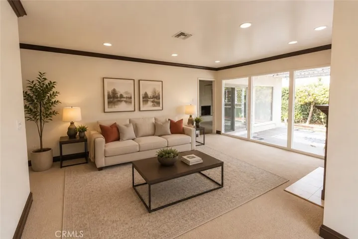 Staged living room.