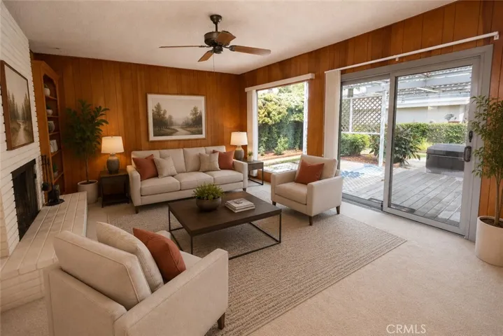 Cool Retro room Staged