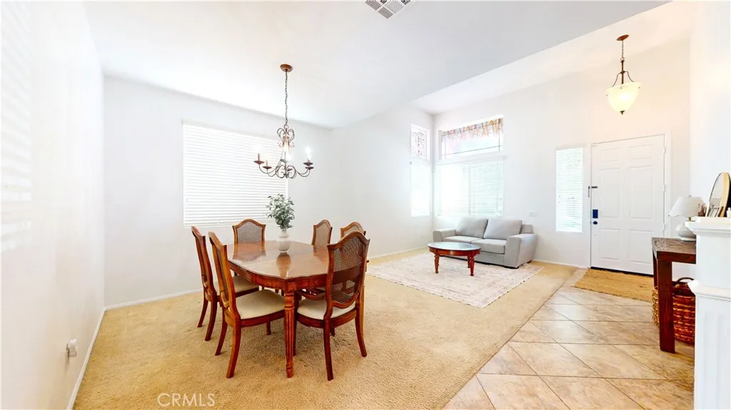 Formal living room with formal dining area