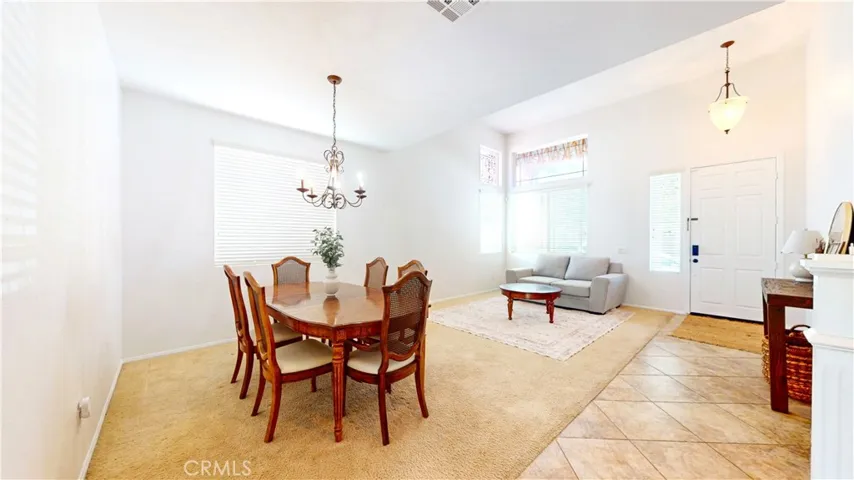 Formal living room with formal dining area