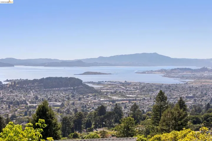 Expansive water vistas featuring a distant shoreline, rolling hills, and a cityscape