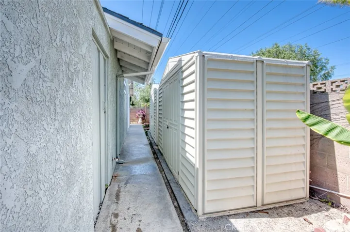 Multiple sheds provide more storage space.