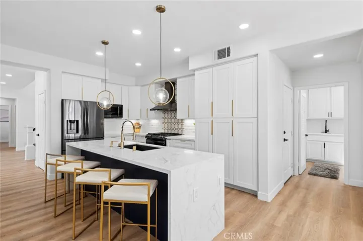 Waterfall Kitchen Island